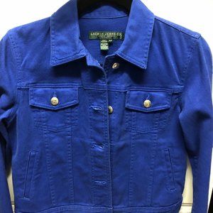 Lauren Jeans Company jacket, size P/P, royal blue